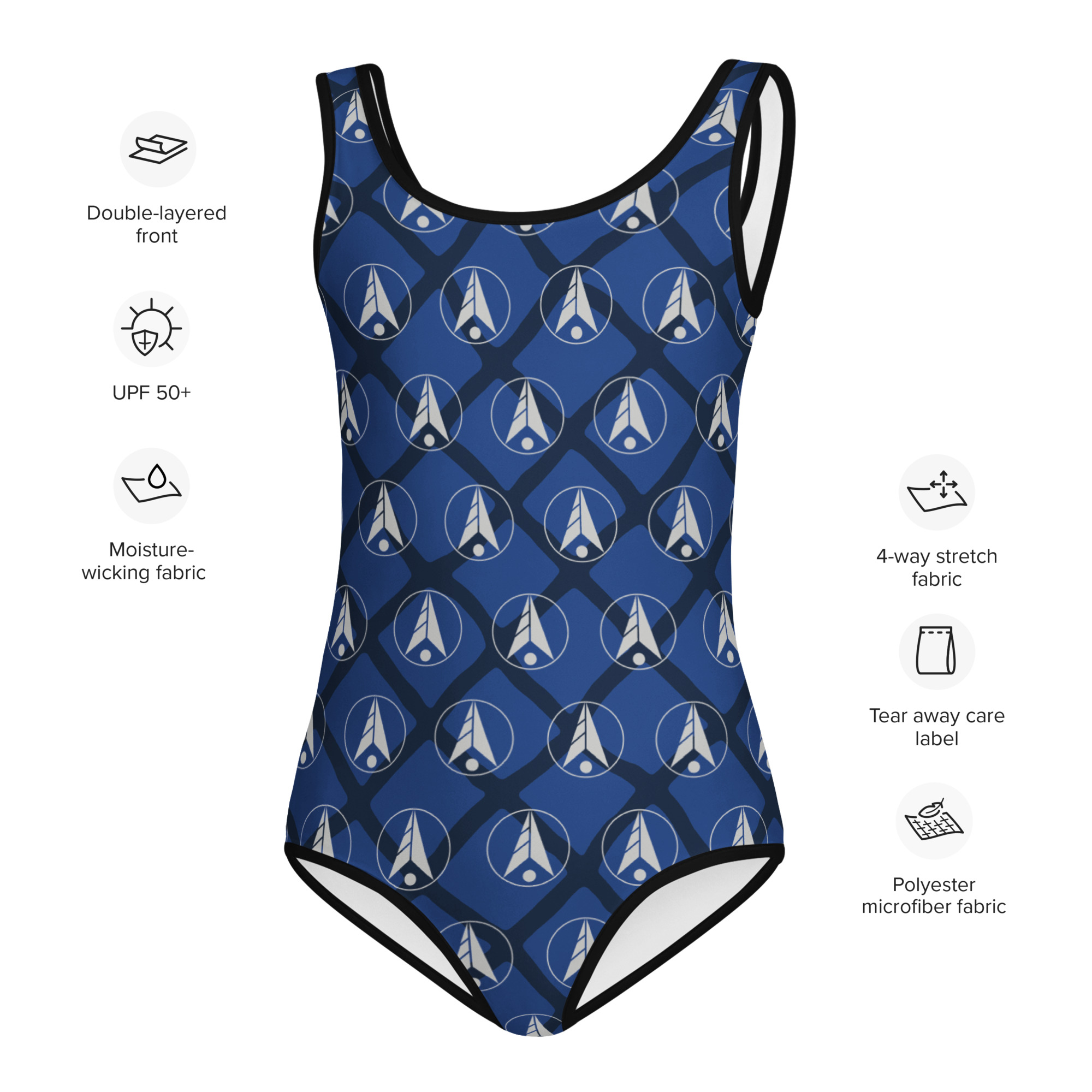 Blue Grid Child Leotard - Image 5