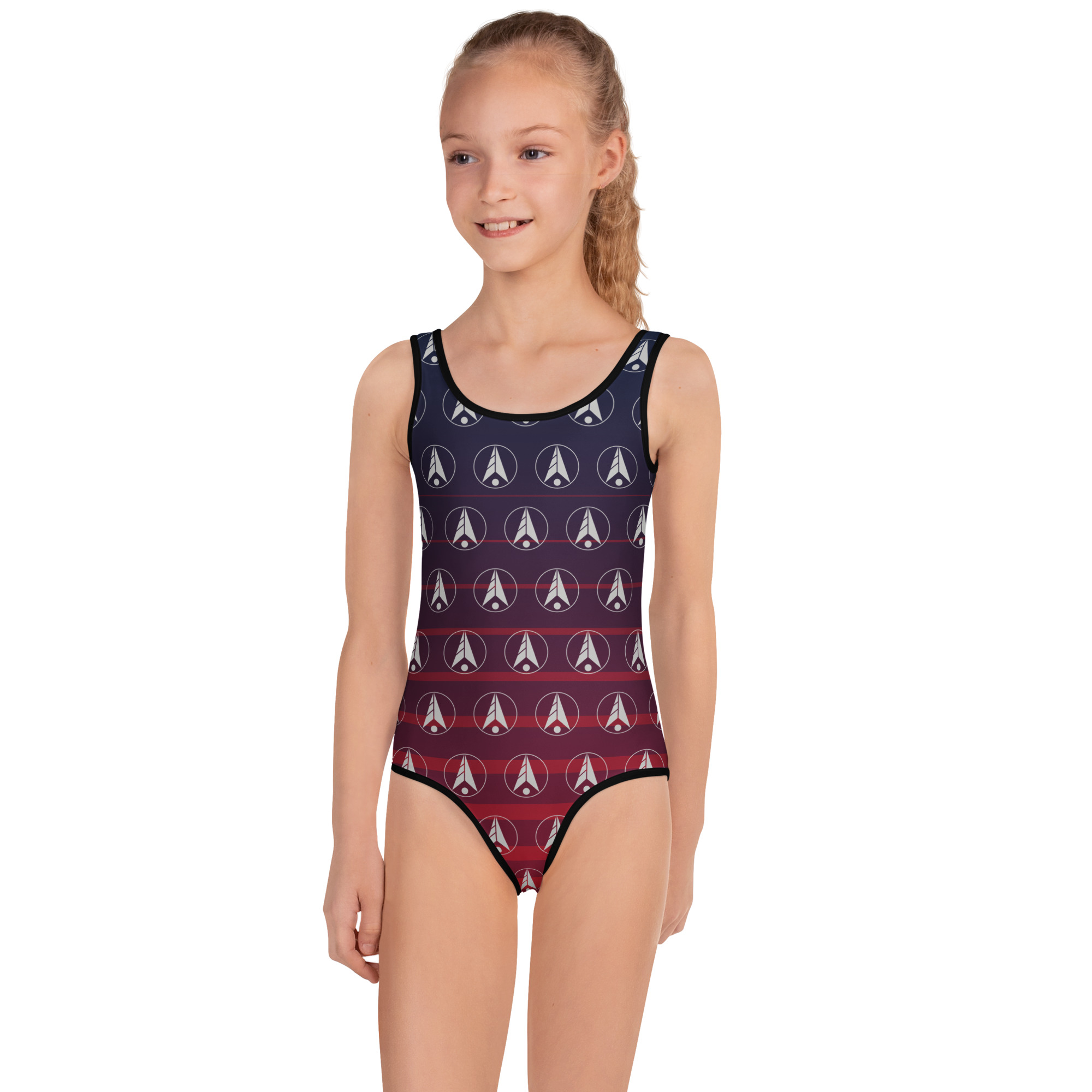 Ombré Red/Blue Child Leotard