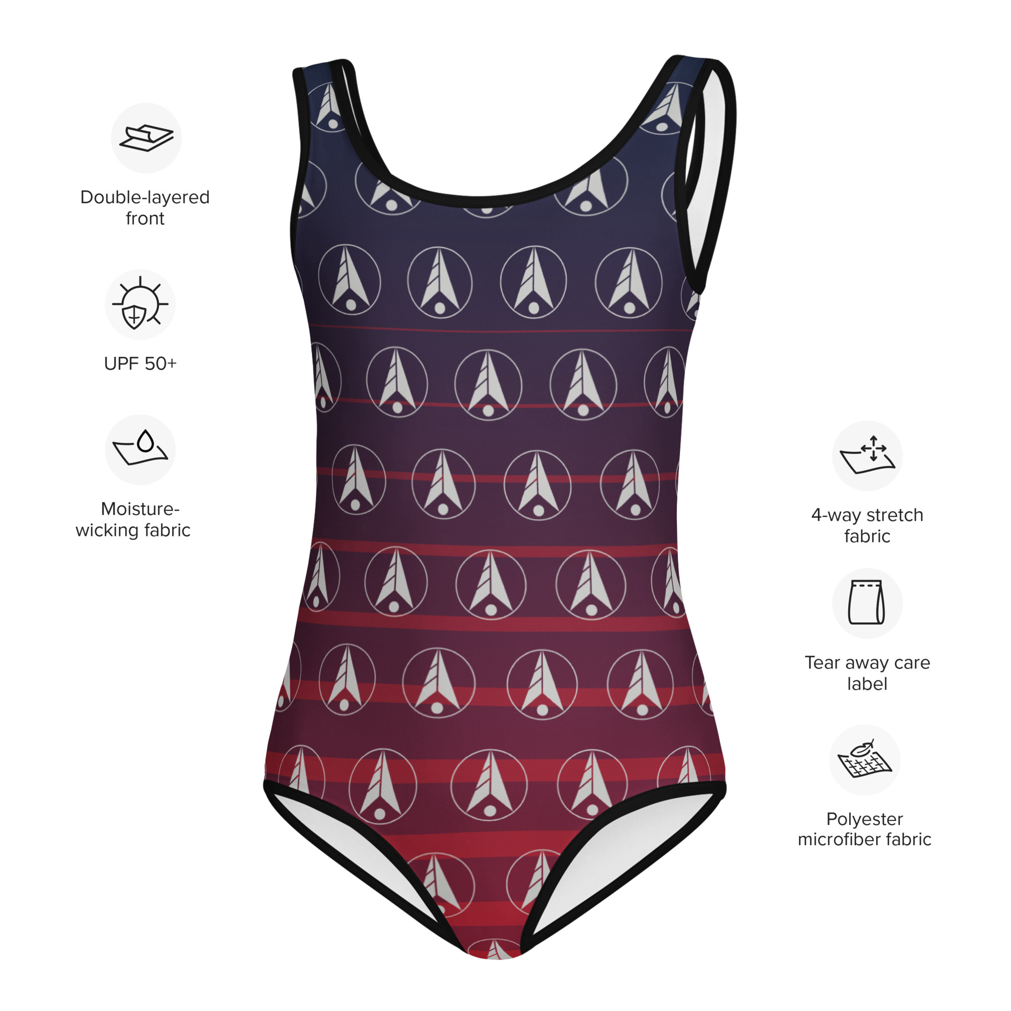 Ombré Red/Blue Child Leotard - Image 5