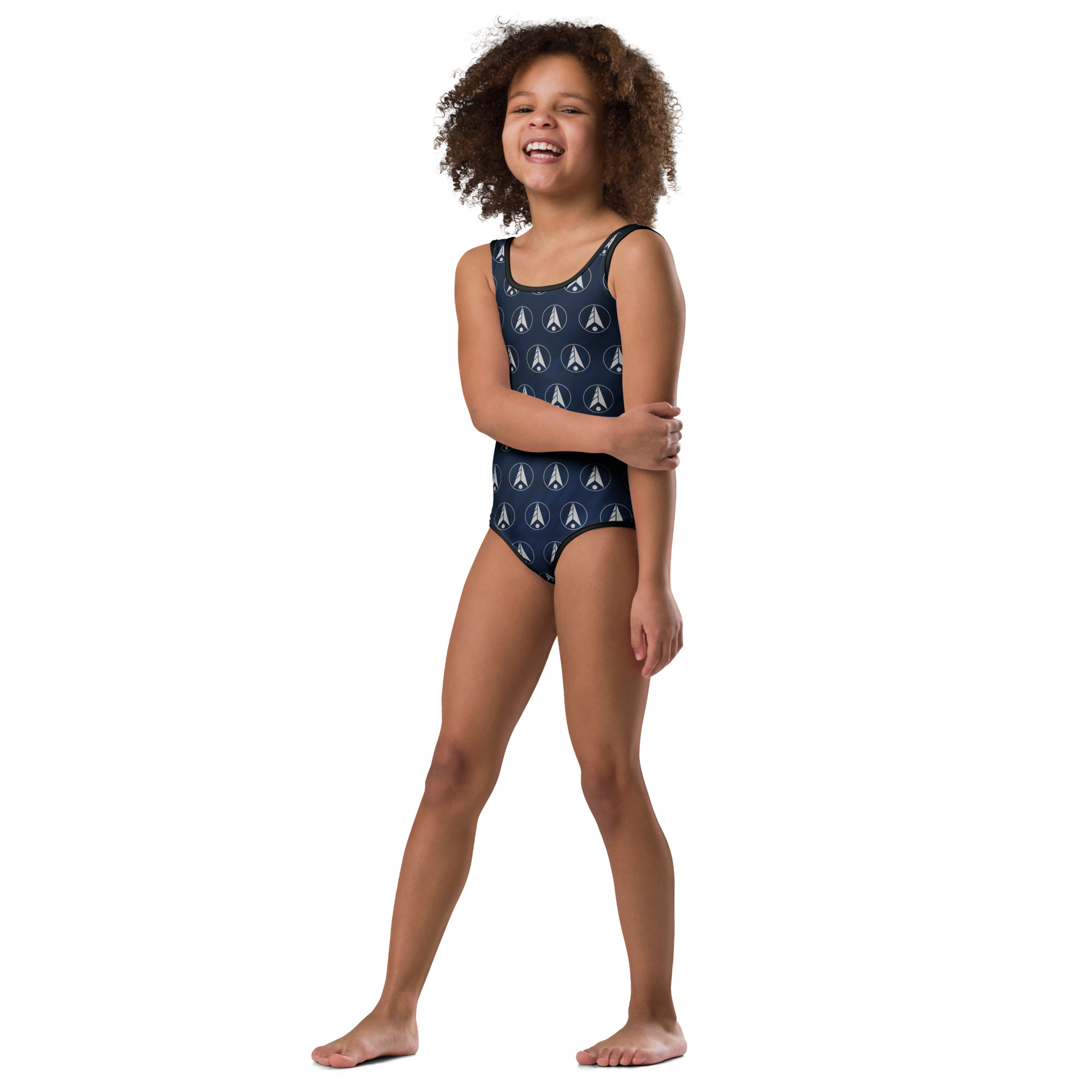 Geometric Navy Child Leotard